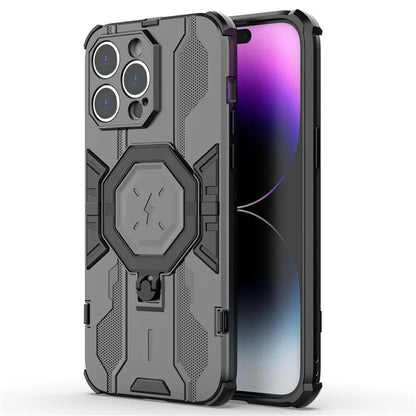 For iPhone 14 Pro Max Protective Phone Cover Ring Kickstand PC+TPU Back Case