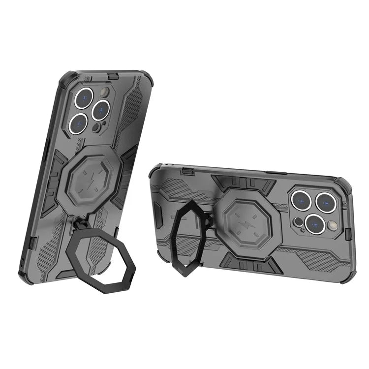 For iPhone 14 Pro Max Protective Phone Cover Ring Kickstand PC+TPU Back Case
