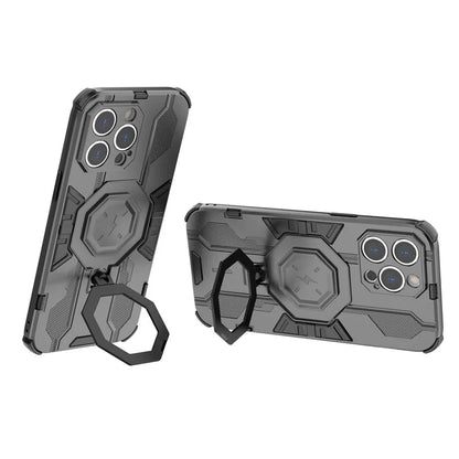 For iPhone 14 Pro Max Protective Phone Cover Ring Kickstand PC+TPU Back Case