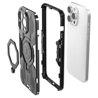 For iPhone 14 Pro Max Protective Phone Cover Ring Kickstand PC+TPU Back Case