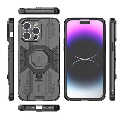 For iPhone 14 Pro Max Protective Phone Cover Ring Kickstand PC+TPU Back Case