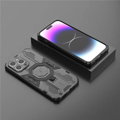 For iPhone 14 Pro Max Protective Phone Cover Ring Kickstand PC+TPU Back Case