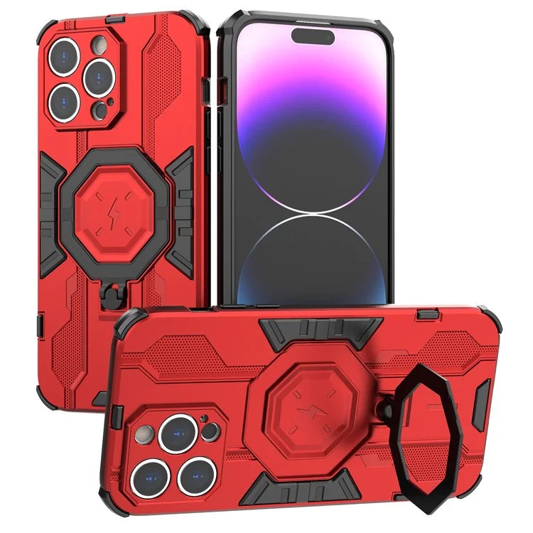 For iPhone 14 Pro Max Protective Phone Cover Ring Kickstand PC+TPU Back Case