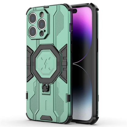 For iPhone 14 Pro Max Protective Phone Cover Ring Kickstand PC+TPU Back Case