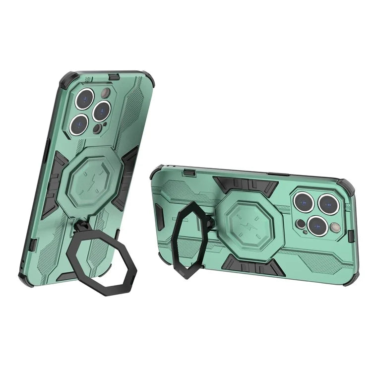 For iPhone 14 Pro Max Protective Phone Cover Ring Kickstand PC+TPU Back Case