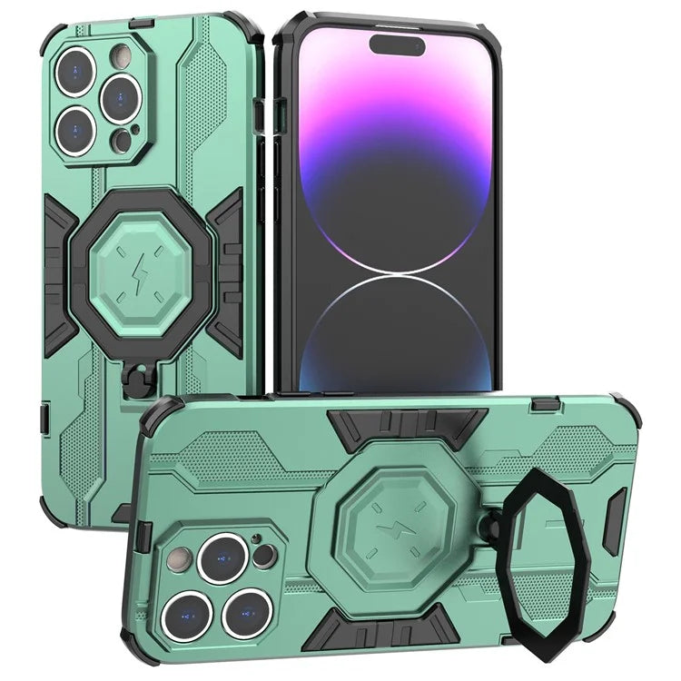 For iPhone 14 Pro Max Protective Phone Cover Ring Kickstand PC+TPU Back Case