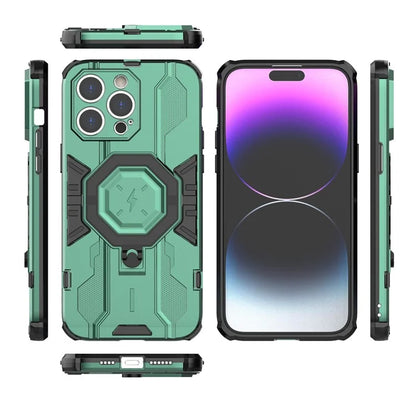 For iPhone 14 Pro Max Protective Phone Cover Ring Kickstand PC+TPU Back Case