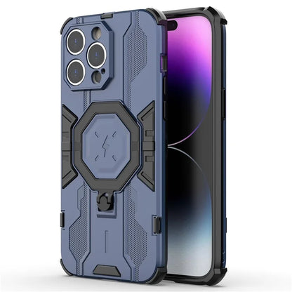 For iPhone 14 Pro Max Protective Phone Cover Ring Kickstand PC+TPU Back Case