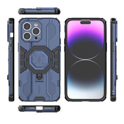 For iPhone 14 Pro Max Protective Phone Cover Ring Kickstand PC+TPU Back Case