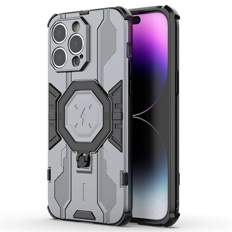 For iPhone 14 Pro Max Protective Phone Cover Ring Kickstand PC+TPU Back Case