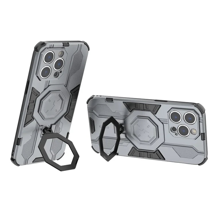 For iPhone 14 Pro Max Protective Phone Cover Ring Kickstand PC+TPU Back Case