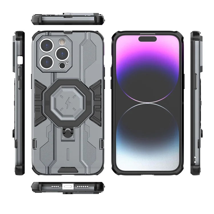 For iPhone 14 Pro Max Protective Phone Cover Ring Kickstand PC+TPU Back Case