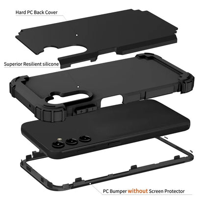 L-Style For Samsung Galaxy A15 4G Case PC + Silicone Drop Protective Phone Cover