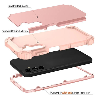 L-Style For Samsung Galaxy A15 4G Case PC + Silicone Drop Protective Phone Cover