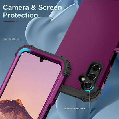 L-Style For Samsung Galaxy A15 4G Case PC + Silicone Drop Protective Phone Cover