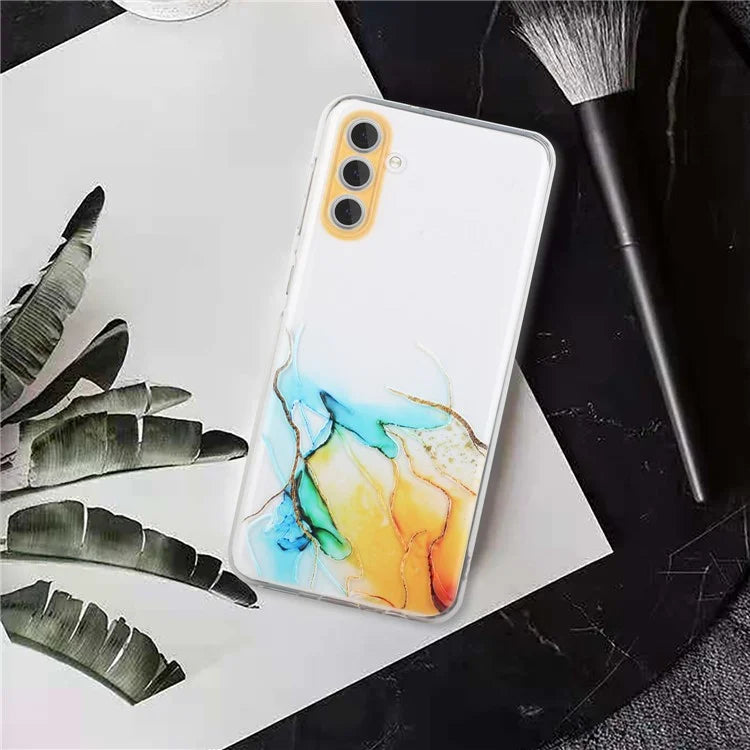For Samsung Galaxy A15 5G Case Marble Pattern Anti-fall TPU Mobile Phone Cover