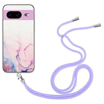 For Google Pixel 8 Case Soft TPU Anti-scratch Phone Back Shell with Lanyard