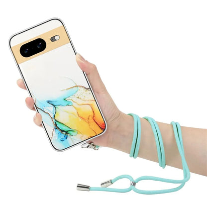 For Google Pixel 8 Case Soft TPU Anti-scratch Phone Back Shell with Lanyard