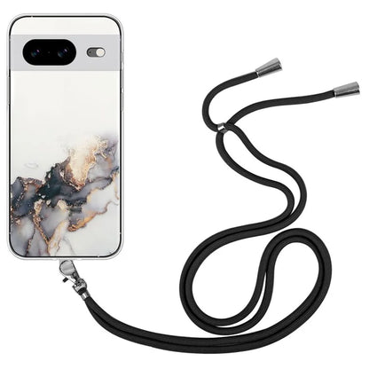For Google Pixel 8 Case Soft TPU Anti-scratch Phone Back Shell with Lanyard
