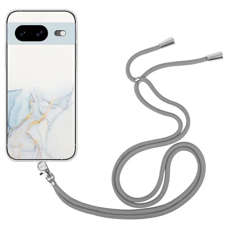 For Google Pixel 8 Case Soft TPU Anti-scratch Phone Back Shell with Lanyard