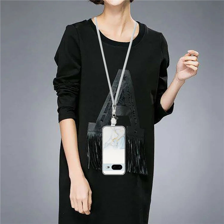 For Google Pixel 8 Case Soft TPU Anti-scratch Phone Back Shell with Lanyard