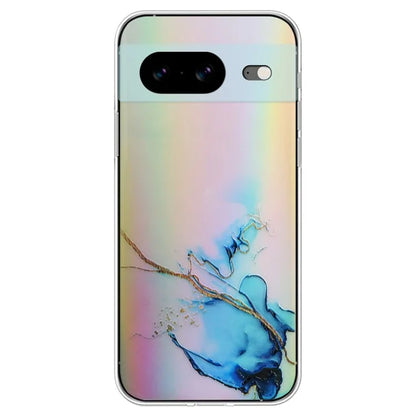 For Google Pixel 8 TPU Case Colorful Laser Marble Pattern Protective Phone Cover