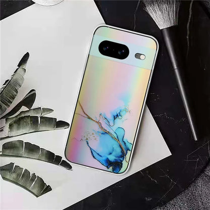 For Google Pixel 8 TPU Case Colorful Laser Marble Pattern Protective Phone Cover
