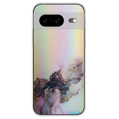 For Google Pixel 8 TPU Case Colorful Laser Marble Pattern Protective Phone Cover