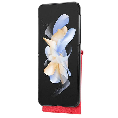 For Samsung Galaxy Z Flip3 5G Case Litchi Texture Folding Phone Cover with Card Slot