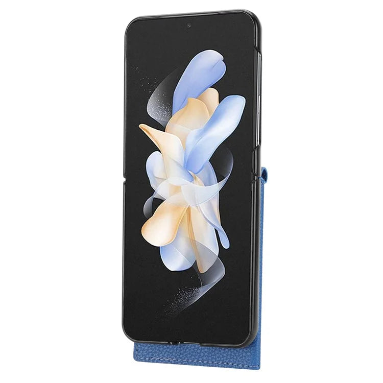For Samsung Galaxy Z Flip3 5G Case Litchi Texture Folding Phone Cover with Card Slot