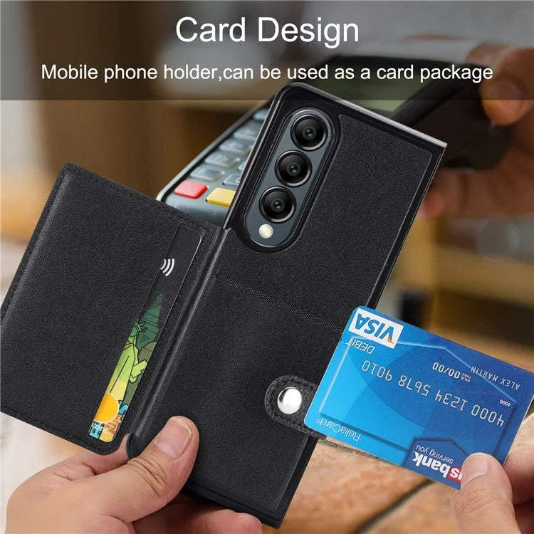 For Samsung Galaxy Z Fold3 5G Case Card Holder Kickstand Folding Phone Cover