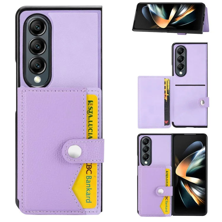 For Samsung Galaxy Z Fold3 5G Case Card Holder Kickstand Folding Phone Cover