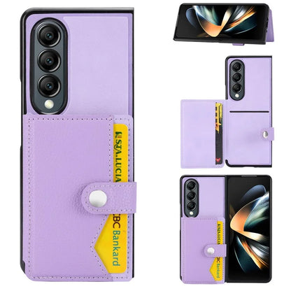 For Samsung Galaxy Z Fold3 5G Case Card Holder Kickstand Folding Phone Cover