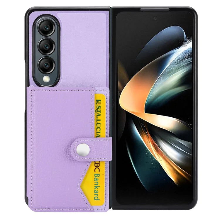 For Samsung Galaxy Z Fold3 5G Case Card Holder Kickstand Folding Phone Cover