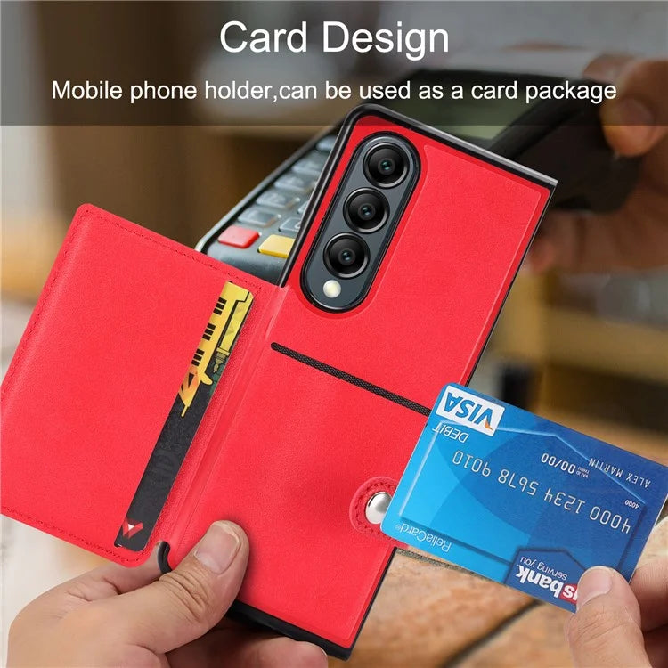 For Samsung Galaxy Z Fold3 5G Case Card Holder Kickstand Folding Phone Cover