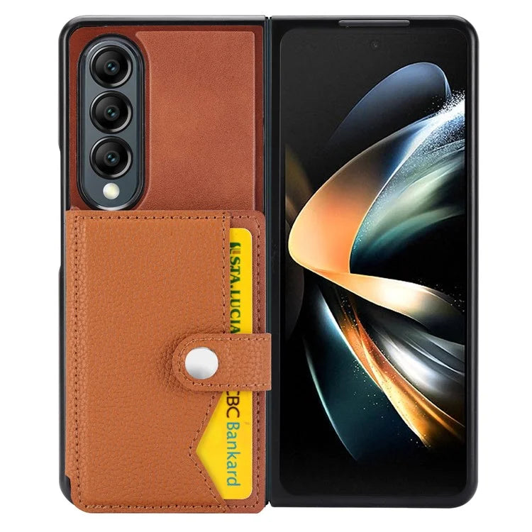For Samsung Galaxy Z Fold3 5G Case Card Holder Kickstand Folding Phone Cover