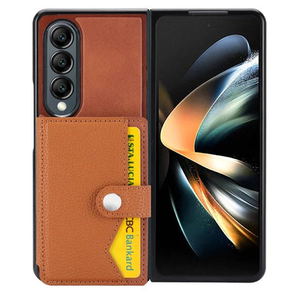 For Samsung Galaxy Z Fold3 5G Case Card Holder Kickstand Folding Phone Cover