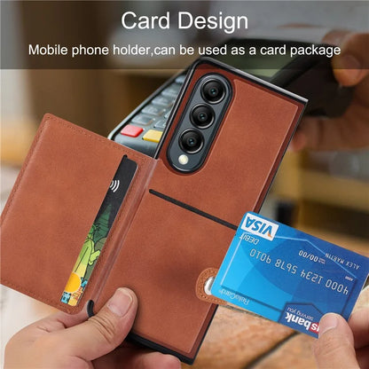 For Samsung Galaxy Z Fold3 5G Case Card Holder Kickstand Folding Phone Cover