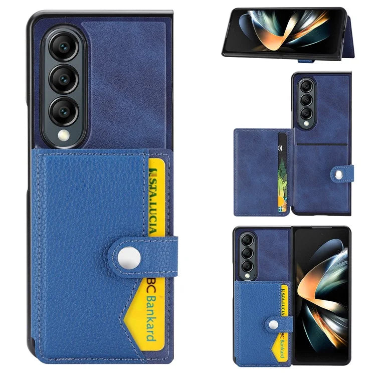 For Samsung Galaxy Z Fold3 5G Case Card Holder Kickstand Folding Phone Cover