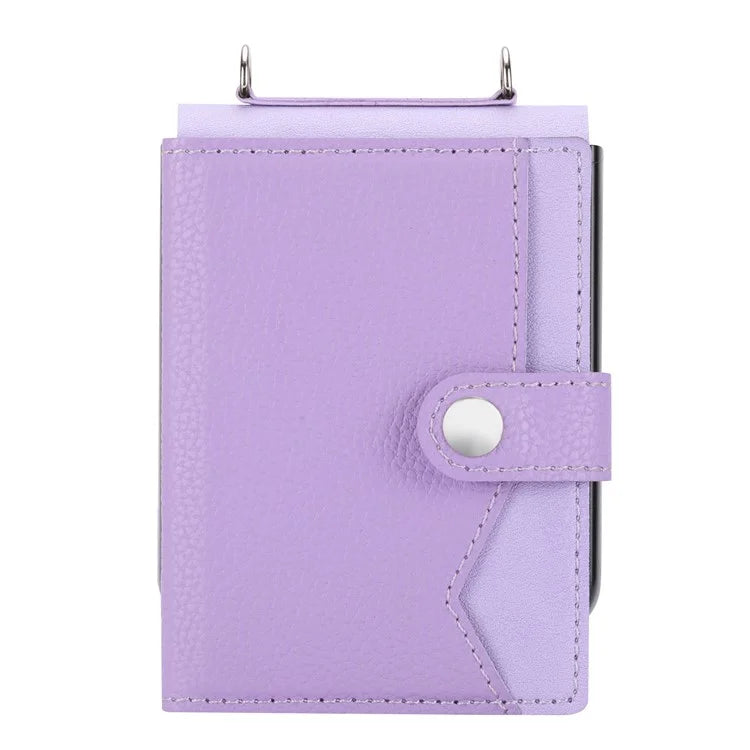 For Samsung Galaxy Z Flip4 5G Case Litchi Texture Card Holder Leather+PC Phone Cover