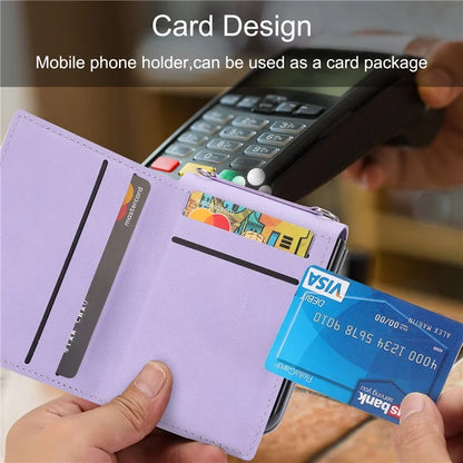For Samsung Galaxy Z Flip4 5G Case Litchi Texture Card Holder Leather+PC Phone Cover