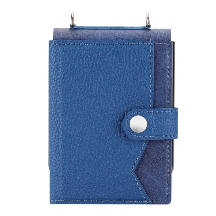 For Samsung Galaxy Z Flip4 5G Case Litchi Texture Card Holder Leather+PC Phone Cover
