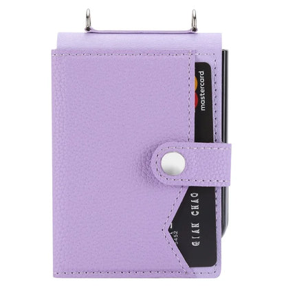 For Samsung Galaxy Z Flip5 5G Case Litchi Texture Card Holder Folding Phone Cover