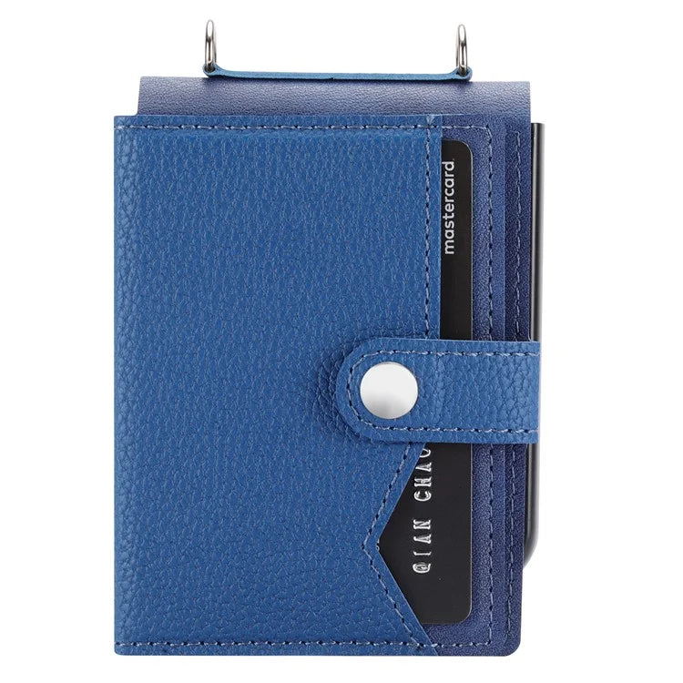 For Samsung Galaxy Z Flip5 5G Case Litchi Texture Card Holder Folding Phone Cover