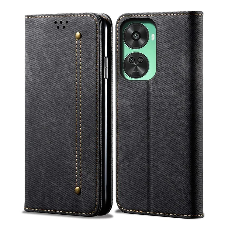 For Huawei nova 11 SE Case Jeans Cloth Texture Wallet Phone Leather Cover
