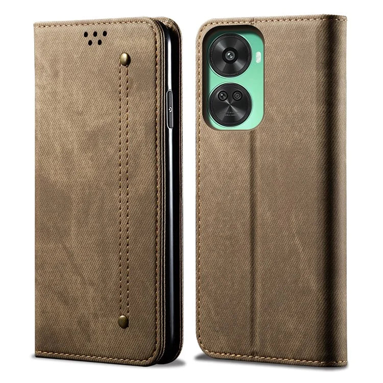 For Huawei nova 11 SE Case Jeans Cloth Texture Wallet Phone Leather Cover