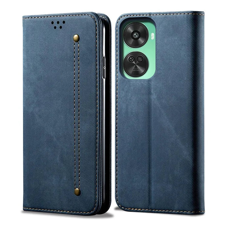 For Huawei nova 11 SE Case Jeans Cloth Texture Wallet Phone Leather Cover