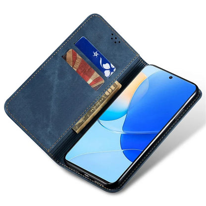 For Huawei nova 11 SE Case Jeans Cloth Texture Wallet Phone Leather Cover