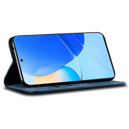 For Huawei nova 11 SE Case Jeans Cloth Texture Wallet Phone Leather Cover