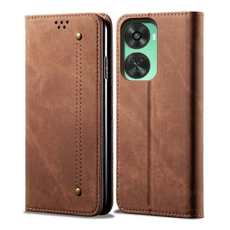 For Huawei nova 11 SE Case Jeans Cloth Texture Wallet Phone Leather Cover